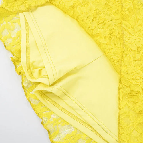 Load image into Gallery viewer, Sexy Slim Fit Women's  Two-piece Set Patchwork Irregular Lace Top And Fashion Short Skirt Two-piece Set Ladies Outfits
