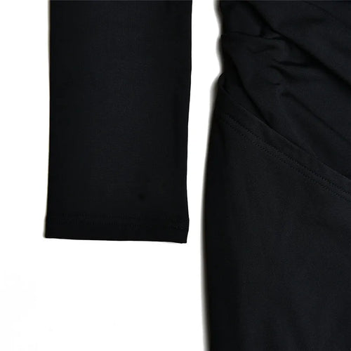 Load image into Gallery viewer, Oblique Shoulder Thigh High Split Maxi Dress Women Long Sleeve Backless Bodycon Sexy Club Party Long Dress Vestidos
