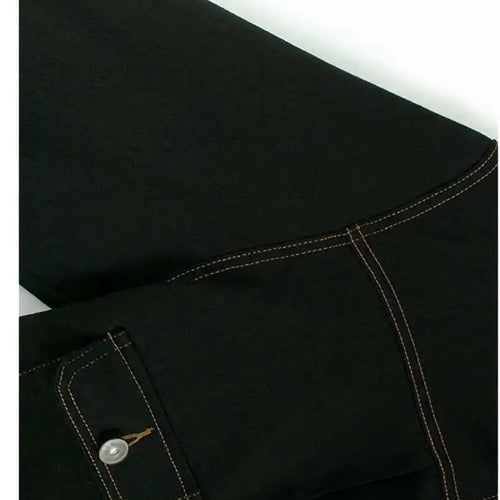 Load image into Gallery viewer, Black Denim Back Pleated Big Size Short Jacket New Lapel Long Sleeve Women Coat Fashion Tide Spring Autumn 2025 1DH7895
