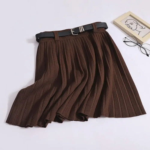 Load image into Gallery viewer, Women Solid Elegant Sexy Club Pleated A-line Short Skirt Summer High Waist Festival Party Knitted Mini Skirt Fashion Popular New
