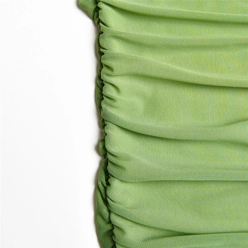 Hollow Out Backless Ruched Maxi Dress For Women Robe Elegant Spaghetti Strap Sleeveless Bodycon Party Long Dress