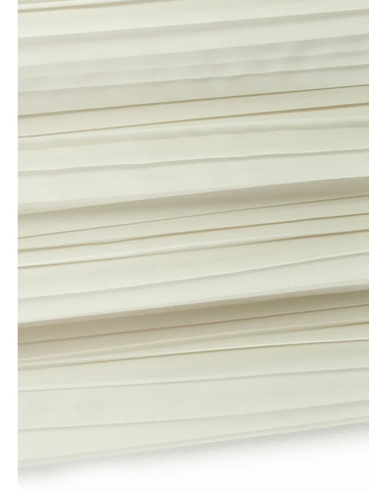 Women Black Pleated Spliced Big Size Midi Dress New Round Neck Short Sleeve Fashion Tide Spring Summer 2025  1DJ0989