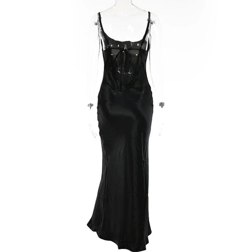 Load image into Gallery viewer, Elegant Satin Backless Maxi Dress For Women Gown Summer Spaghetti Strap Sleeveless Night Club Party Long Dress Vestido
