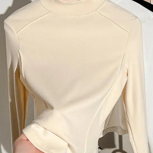 Load image into Gallery viewer, 2024 Women Pullover Half Turtleneck Sweater Autumn Winter Long Sleeve Slim Korean Simple Basic Solid Elegant Tops Vintage Trend
