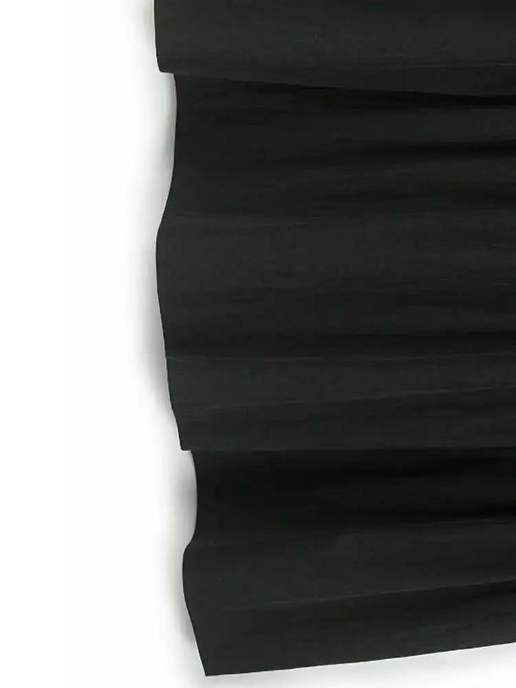 Women Gray Printed Vintage Hem Pleated Big Size Vest Dress New Round Neck Sleeveless Fashion Spring Autumn 2025 1DH9454