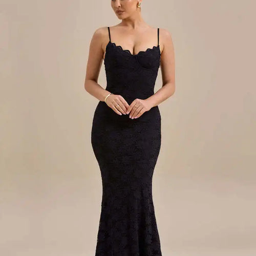 Load image into Gallery viewer, Spaghetti Strap Backless Sexy Maxi Dress For Women Gown Elegant Sleeveless Evening Club Party Bodycon Dress Clubwear
