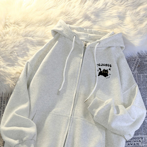 Load image into Gallery viewer, Hooded Sweatshirts for Women 2024 Ropa Mujer Thicked Oversized Jackets Y2k Tops Casual Fashion Anime Zipper Hoodies Coats 49C858
