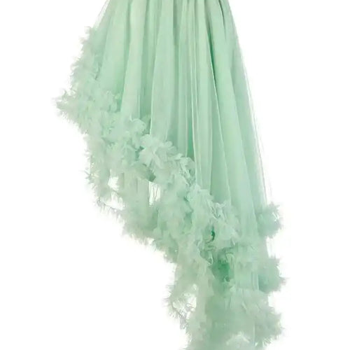 Load image into Gallery viewer, High Elastic Waist Purple Irregular Mesh Long Cake Half-body Skirt Women Fashion Tide New Spring Autumn 2025  1DF8498
