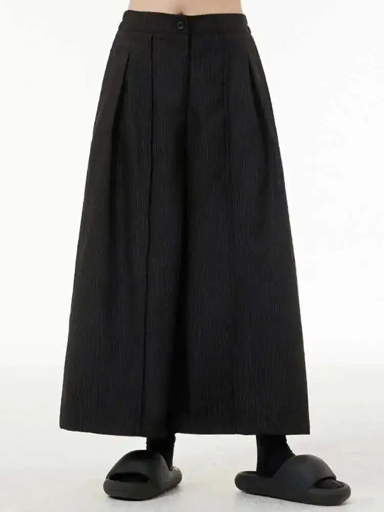 High Elastic Waist Khaki Pleated Pocket Long Wide Leg Pants New Trousers Women Fashion Tide Spring Autumn 2025 1DH6558