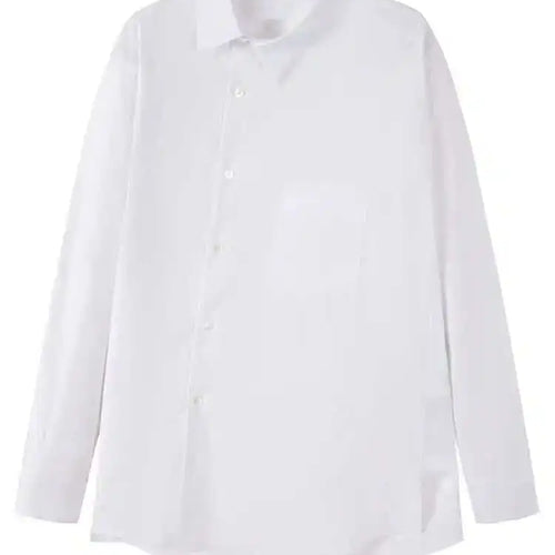 Load image into Gallery viewer, Women White Irregular Big Size Blouse New Lapel Long Sleeve Loose Fit Shirt Fashion Tide Spring Autumn 2025 1DF6809
