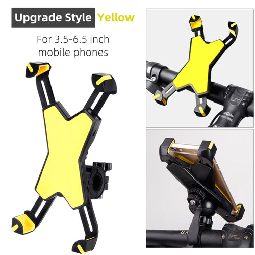 Load image into Gallery viewer, Bicycle Phone Mount 360° View Stable Lockable Cellphone Holder 6.5 Inch GPS Smartphone Bracket Bike Accessories
