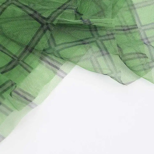 Load image into Gallery viewer, High Elastic Waist Green Plaid Irregular Long Casual Half-body Skirt Women Fashion Tide New Spring Autumn 2025 2A47406
