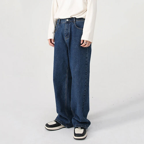 Load image into Gallery viewer, Men's Wear New Fashion Denim Pants Solid Color Elastic Waist Straight Leg Male Jeans Summer Simple Men Clothing 9C4738
