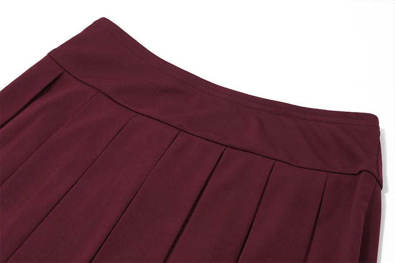 Sexy Skirt Two Piece Set Women Off-shoulder Tops And Pleated Mini Skirt Matching Sets Femme Fashion Two Piece Set