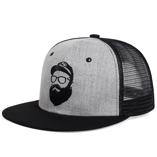 Load image into Gallery viewer, Beard old man embroidery baseball cap Fashion summer Mesh caps casual snapback Hat adjustable hip hop Hats gorras
