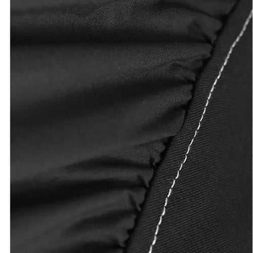 Load image into Gallery viewer, Women Black Pleated Color-block Big Size Midi Dress New Round Neck Short Sleeve Fashion Tide Spring Summer 2025 1DH5237
