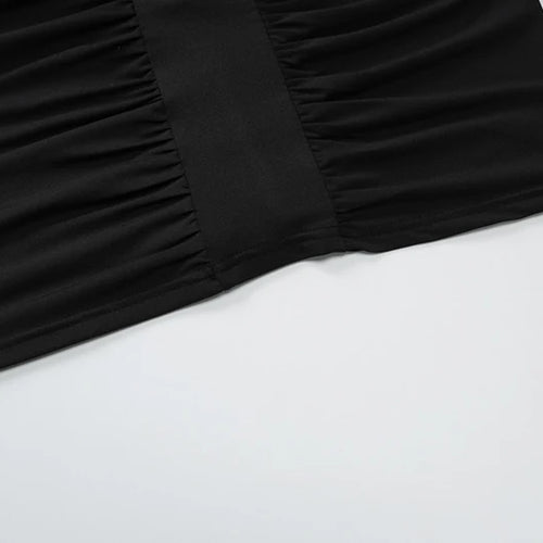 Load image into Gallery viewer, Halter Deep V Neck Sexy Maxi Dress For Women Gown Black Sleeveless Backless Bodycon Ruched Club Party Long Dress
