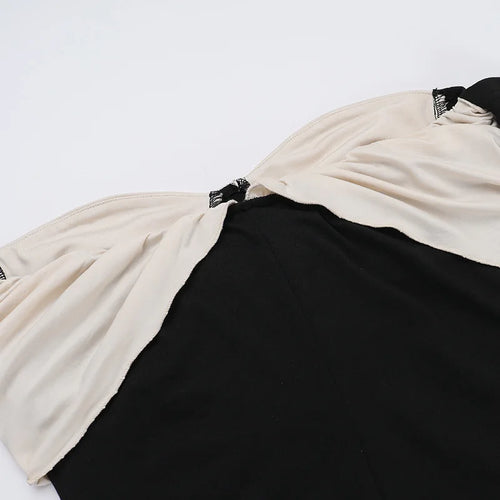 Load image into Gallery viewer, Patchwork Off-shoulder Sexy Maxi Dress For Women Gown Contrast Color Strapless Long Sleeve Bodycon Sexy Long Dress
