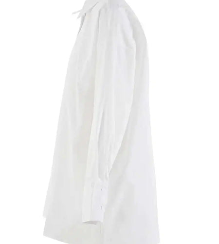 Women White Irregular Spliced Big Size Casual Blouse New Lapel Long Sleeve Shirt Fashion Tide Spring Autumn 2025 CPG2045