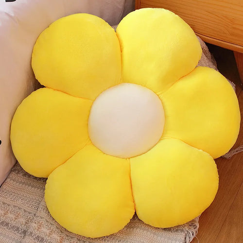 Load image into Gallery viewer, 30/75cm six Petal Flower Cushion Girly Room Decor Sunflower Pillow Bay Window Grey Flower Setting for Kids Bedroom Seat Pillow v1
