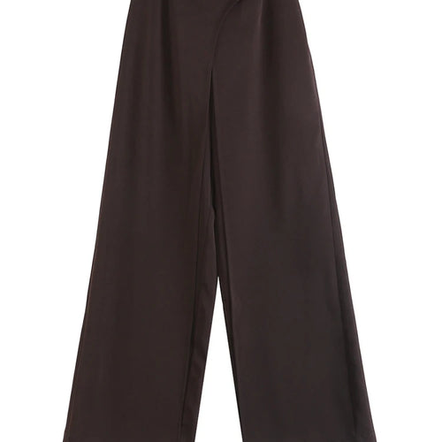 Load image into Gallery viewer, Brown Short Blazer Wide Leg Pants Two Piece Suit New Lapel Long Sleeve Women Fashion Tide Spring Autumn 2025 1DJ1092
