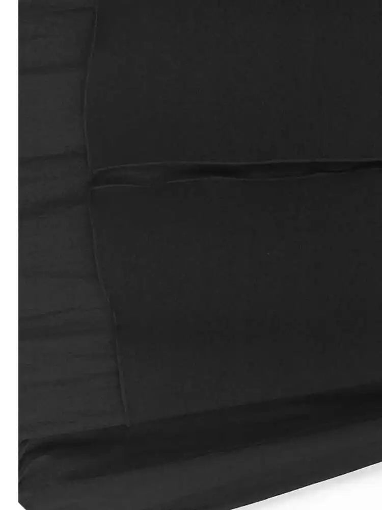 Women Black False Two Ruffles Hem Big Size Midi Dress New Round Neck Long Sleeve Fashion Tide Spring Autumn 2025 1DH9654