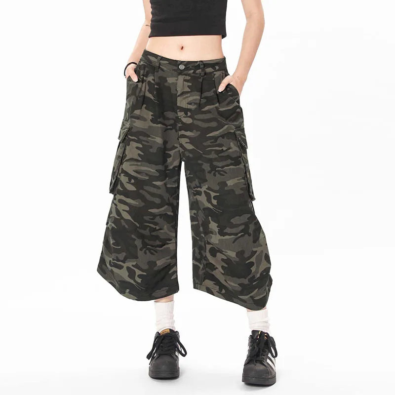 Men's cargo shorts American Style High Street Straight Leg pants Summer Loose Trendy Male Casual Bottoms 2025 9W1723