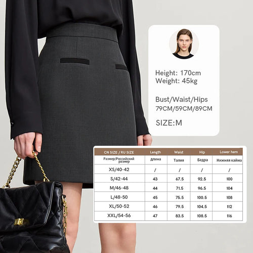 Load image into Gallery viewer, Mini Skirt 2026 Spring New Elegant Commuter Versatile Short Skirt A-Line Color-blocking Splicing Women's Clothing 12621021
