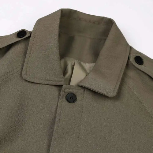 Load image into Gallery viewer, Women Brown Belted Big Size Casual Trench New Lapel Long Sleeve Windbreaker Fashion Tide Spring Autumn 2025 CPG1176
