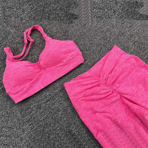 Load image into Gallery viewer, Nylon Pad Women Halter Underwear Gym Yoga Sports Bra Running Workout Push Up Top Athletic Vest Fitness Exercise Brassiere
