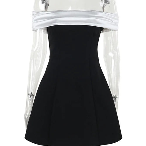 Load image into Gallery viewer, Off-shoulder Backless Sexy Mini Dress For Women Fashion Strapless Sleeveless High Waist A-line Club Party Dress Elegant
