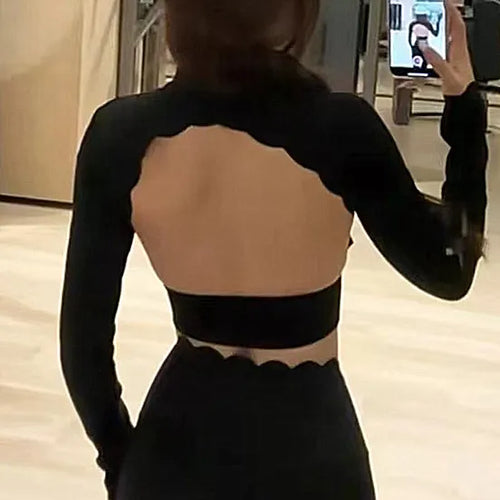 Load image into Gallery viewer, 2025 Pad Lace Tight Tank Top Women Hollow Out Backless Nude Long Sleeve Yoga Shirt Outdoor Sports Fitness Running T-shirts
