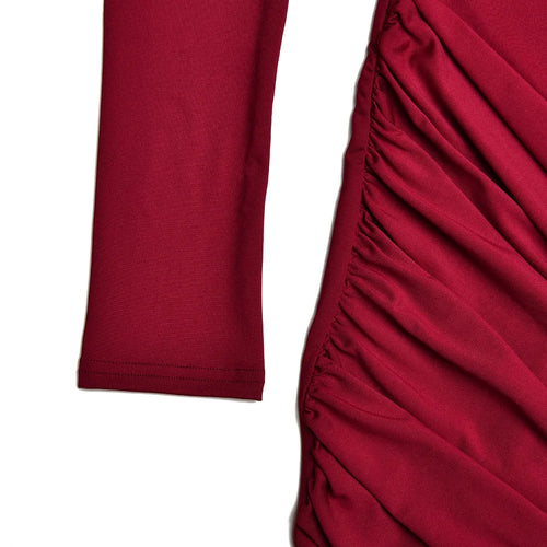 Load image into Gallery viewer, Turtleneck Long Sleeve Maxi Dress For Women Fashion Irregular Bodycon Long Dress Femme Temperament Evening Dress
