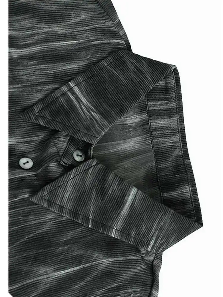 Women Coffee Tie Dye Ribbon Big Size Casual Blouse New Lapel Long Sleeve Shirt Fashion Tide Spring Autumn 2025 1DH5309