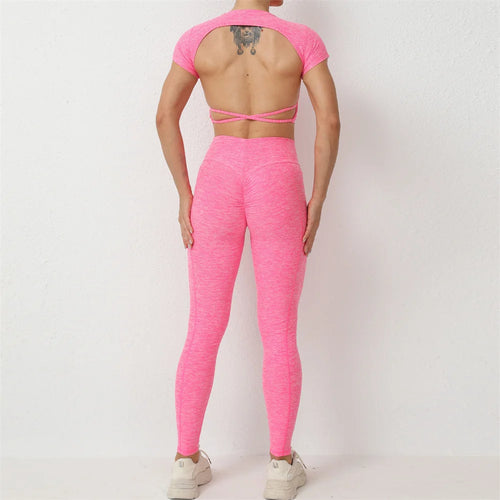 Load image into Gallery viewer, Nylon Scrunch Booty High Waist Yoga Pants Women Scrunch Butt Yoga Leggings Workout Gym Tights Sexy Sports Legging Active Wear

