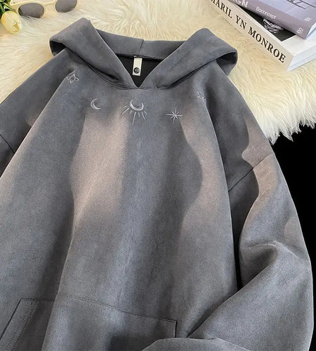 Streetwear Hoodies for Women 2024 Ropa Mujer Chic Embroidery Hooded Y2k Tops Casual Thicked Vintage Sweatshirts Korean Clothes