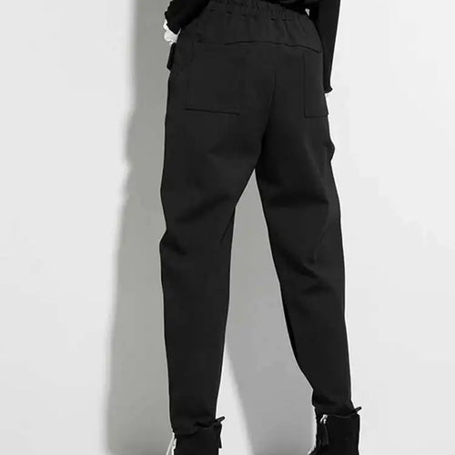 Load image into Gallery viewer, High Elastic Waist Black Pockets Casual Harem Pants New Loose Fit Trousers Women Fashion Tide Spring Autumn 2025 1DF4709
