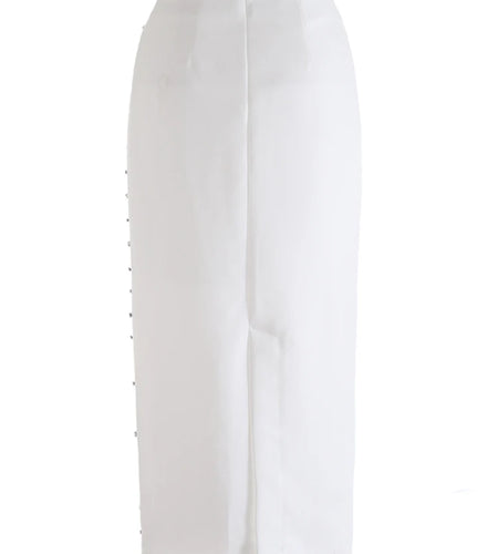 High Waist Black Rhinestones Shining Elegant Long Half-body Skirt Women Fashion Tide New Spring Autumn 2025 1DJ1269