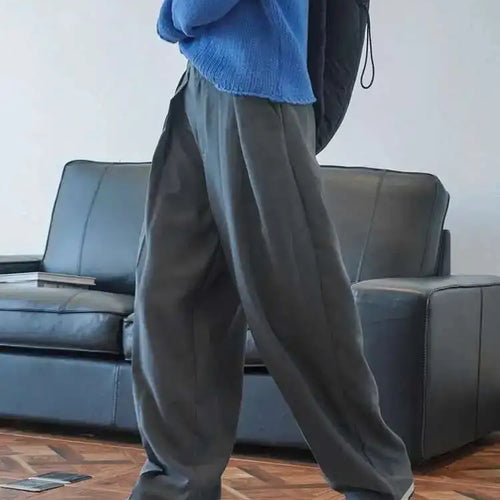 Load image into Gallery viewer, High Waist Khaki Brief Pleated Long Wide Leg Pants New Loose Fit Trousers Women Fashion Tide Spring Autumn 2025  1DF9946
