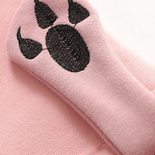 Load image into Gallery viewer, Fleece Pink Winter Hooded Sweatshirt Cartoon Cat Print Cute Hoodies Sweet Style Girl Long Sleeve Kawaii Harakuju Pullover Top
