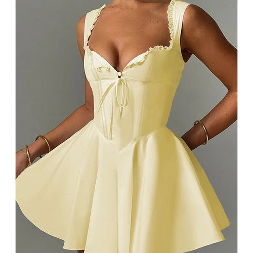 Load image into Gallery viewer, Sexy Sleeveless Deep V Lace Up Dress For Women 2024 Summer New Women's Elegant Skirt Tight Dress Party Evening Vestidos
