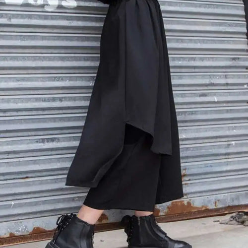 Load image into Gallery viewer, High Elastic Waist Black Chiffon Asymmetric Pants New Loose Fit Trousers Women Fashion Tide Spring Autumn 2025 1DF4656
