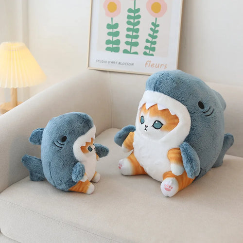 Load image into Gallery viewer, 20/33CM Kawaii Shark Cat Peluche Toy Creative Shark Cosplay Kitten Dolls Stuffed Soft Animal Pillow for Children Girls Present
