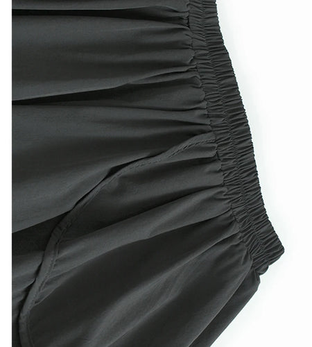 High Elastic Waist Gray Irregular Mesh Spliced A-line Half-body Skirt Women Fashion Tide New Spring Autumn 2025 1DJ1418