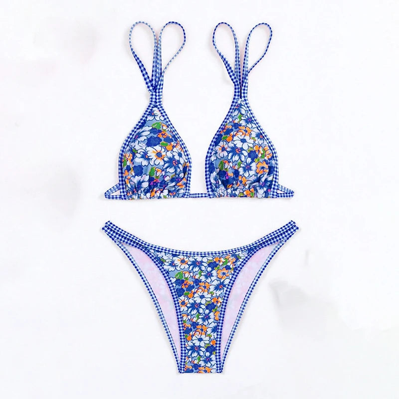 Summer Swimsuit 2024 Beach Outfit for Women Brazilian Bikini Women Swimwear Push Up Bikini Set Ring Bathing Suit S-XL