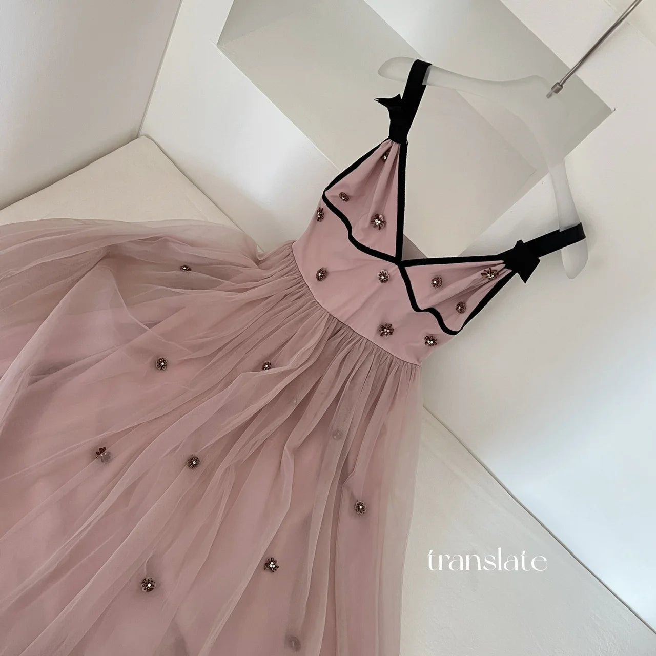 French Pink Patchwork Diamond V Neck High Waist Pleated Slip Dress For Women Summer 2025 New Backless Vacation Evening Dress New
