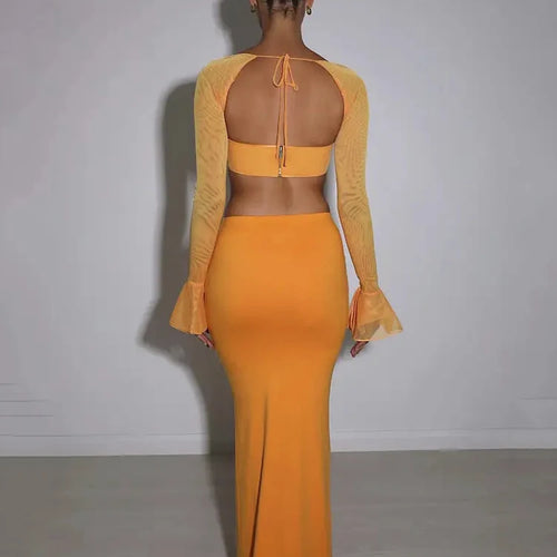 Load image into Gallery viewer, Thickened Fabric Sexy Maxi Skirt Women 2023 Autumn Winter New Solid High Waist Skinny Club Party Long Skirt Elegant
