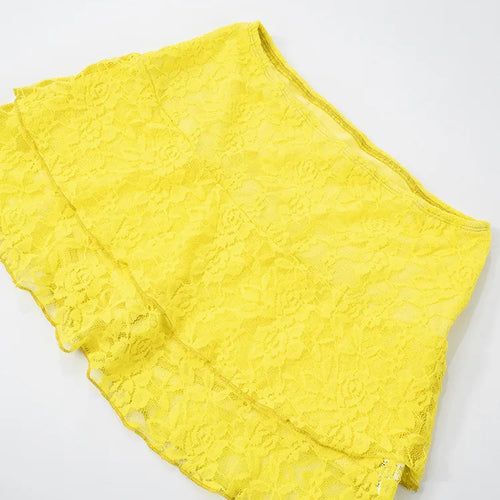 Load image into Gallery viewer, Sexy Slim Fit Women's  Two-piece Set Patchwork Irregular Lace Top And Fashion Short Skirt Two-piece Set Ladies Outfits
