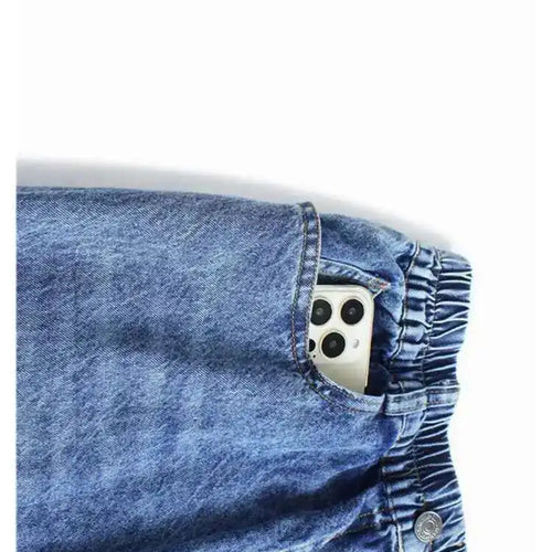 Load image into Gallery viewer, High Elastic Waist Denim Pleated Long Wide Leg Pants New Loose Fit Trousers Women Fashion Tide Spring Autumn 2025 1DF7228
