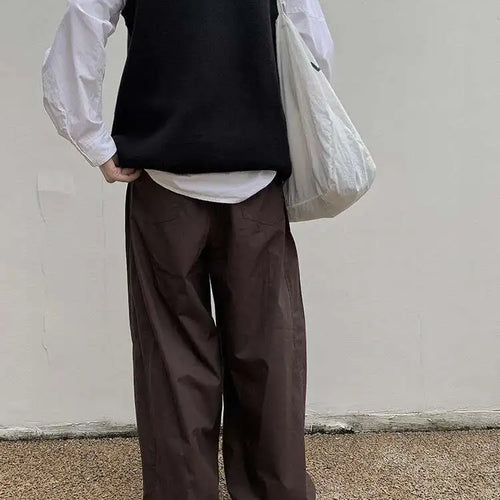 Load image into Gallery viewer, High Elastic Waist Coffee Pocket Brief Long Wide Leg Pants New Trousers Women Fashion Tide Spring Autumn 2025 1DH8354
